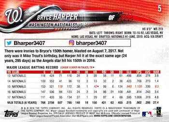 2018 Topps New Era #5 Bryce Harper Back