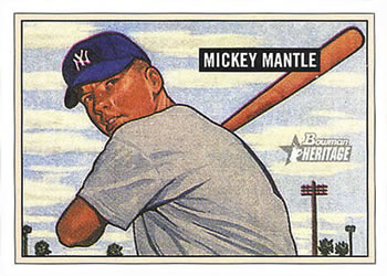 2005 Bowman Heritage #350 Mickey Mantle Front