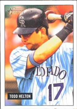 2005 Bowman Heritage #162 Todd Helton Front
