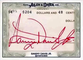 2018 Topps Allen & Ginter - Cut Signatures #CS-SD Sammy Davis Jr. Front