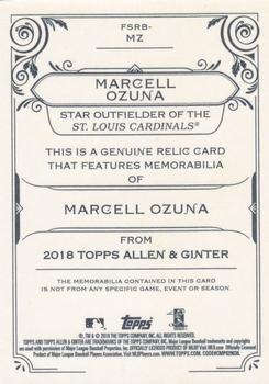 2018 Topps Allen & Ginter - Full-Size Relics #FSRB-MZ Marcell Ozuna Back