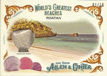 2018 Topps Allen & Ginter - World's Greatest Beaches Relics #WGBR-4 Roatan Front