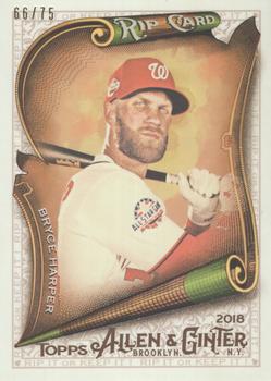 2018 Topps Allen & Ginter - Rip Cards #RIP-64 Bryce Harper Front