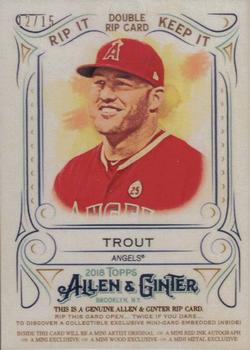 2018 Topps Allen & Ginter - Double Rip Cards #DRIP-24 Mike Trout/Shohei Ohtani Front