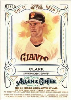 2018 Topps Allen & Ginter - Double Rip Cards #DRIP-33 Buster Posey/Will Clark Front