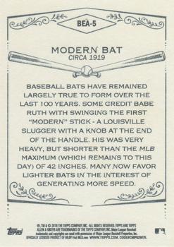 2018 Topps Allen & Ginter - Baseball Equipment of the Ages #BEA-5 Modern Bat Back