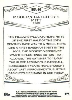 2018 Topps Allen & Ginter - Baseball Equipment of the Ages #BEA-10 Modern Catcher's Mitt Back