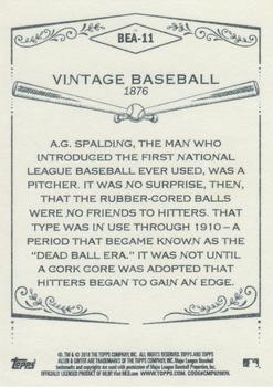 2018 Topps Allen & Ginter - Baseball Equipment of the Ages #BEA-11 Vintage Baseball Back