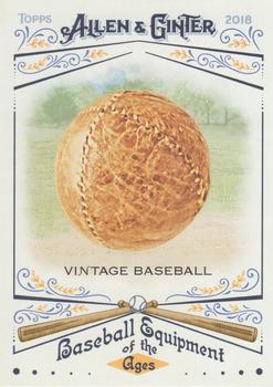 2018 Topps Allen & Ginter - Baseball Equipment of the Ages #BEA-11 Vintage Baseball Front