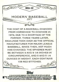 2018 Topps Allen & Ginter - Baseball Equipment of the Ages #BEA-12 Modern Baseball Back