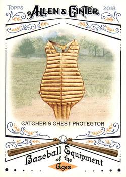 2018 Topps Allen & Ginter - Baseball Equipment of the Ages #BEA-13 Catcher's Chest Protector Front