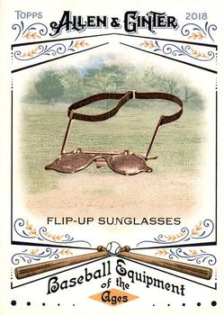 2018 Topps Allen & Ginter - Baseball Equipment of the Ages #BEA-14 Flip-Up Sunglasses Front