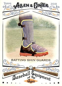 2018 Topps Allen & Ginter - Baseball Equipment of the Ages #BEA-21 Batting Shin Guards Front