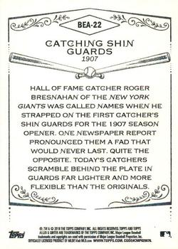 2018 Topps Allen & Ginter - Baseball Equipment of the Ages #BEA-22 Catching Shin Guards Back