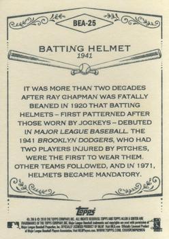 2018 Topps Allen & Ginter - Baseball Equipment of the Ages #BEA-25 Batting Helmet Back