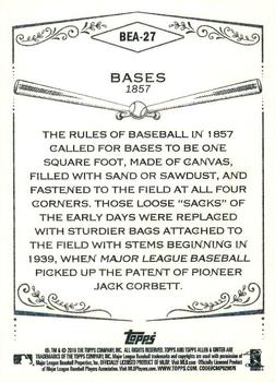 2018 Topps Allen & Ginter - Baseball Equipment of the Ages #BEA-27 Bases Back