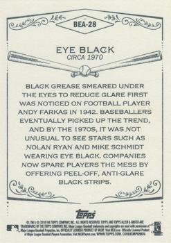 2018 Topps Allen & Ginter - Baseball Equipment of the Ages #BEA-28 Eye Black Back