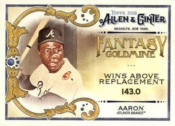 2018 Topps Allen & Ginter - Fantasy Goldmine #FG-1 Hank Aaron Front