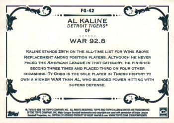 2018 Topps Allen & Ginter - Fantasy Goldmine #FG-42 Al Kaline Back