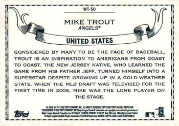 2018 Topps Allen & Ginter - World Talent #WT-50 Mike Trout Back