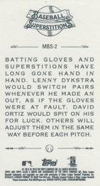 2018 Topps Allen & Ginter - Mini Baseball Superstitions #MBS-2 Batting Gloves Back