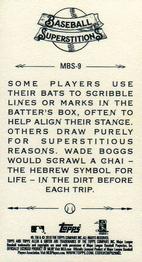 2018 Topps Allen & Ginter - Mini Baseball Superstitions #MBS-9 Drawing in the Batter's Box Dirt Back