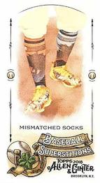 2018 Topps Allen & Ginter - Mini Baseball Superstitions #MBS-14 Mismatched Socks Front