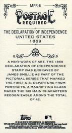 2018 Topps Allen & Ginter - Mini Postage Required #MPR-6 The Declaration of Independence Back