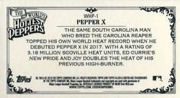 2018 Topps Allen & Ginter - Mini World's Hottest Peppers #WHP-1 Pepper X Back