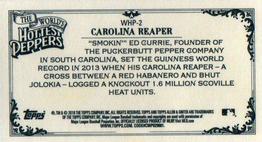 2018 Topps Allen & Ginter - Mini World's Hottest Peppers #WHP-2 Carolina Reaper Back