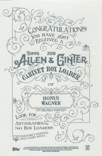2018 Topps Allen & Ginter - Box Loaders #BL-15 Honus Wagner Back