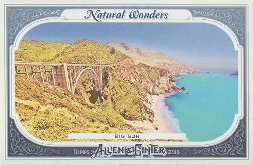 2018 Topps Allen & Ginter - Natural Wonders #NWB-1 Big Sur Front