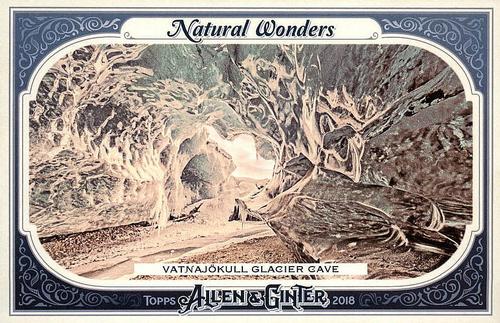 2018 Topps Allen & Ginter - Natural Wonders #NWB-4 Vatnajökull Glacier Cave Front