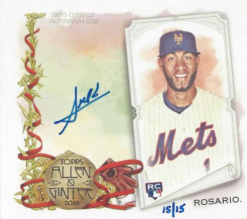 2018 Topps Allen & Ginter - N43 Box Loader Autographs #N43A-AR Amed Rosario Front