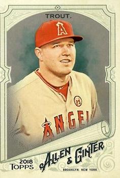 2018 Topps Allen & Ginter - Silver Glossy #1 Mike Trout Front