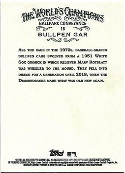 2018 Topps Allen & Ginter - Silver Glossy #18 Bullpen Car Back