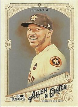 2018 Topps Allen & Ginter - Silver Glossy #30 Carlos Correa Front