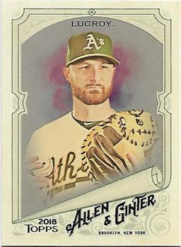 2018 Topps Allen & Ginter - Silver Glossy #38 Jonathan Lucroy Front