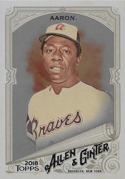 2018 Topps Allen & Ginter - Silver Glossy #50 Hank Aaron Front