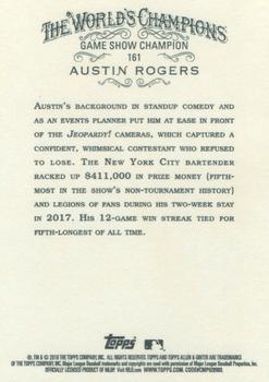 2018 Topps Allen & Ginter - Silver Glossy #161 Austin Rogers Back