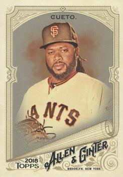 2018 Topps Allen & Ginter - Silver Glossy #166 Johnny Cueto Front