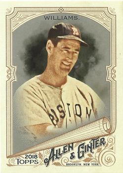 2018 Topps Allen & Ginter - Silver Glossy #190 Ted Williams Front