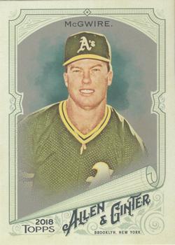 2018 Topps Allen & Ginter - Silver Glossy #212 Mark McGwire Front