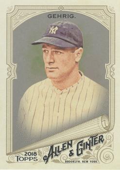 2018 Topps Allen & Ginter - Silver Glossy #225 Lou Gehrig Front