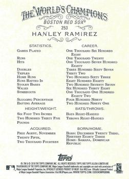 2018 Topps Allen & Ginter - Silver Glossy #253 Hanley Ramirez Back