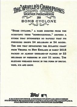 2018 Topps Allen & Ginter - Silver Glossy #259 Bomb Cyclone Back