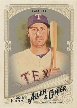 2018 Topps Allen & Ginter - Silver Glossy #282 Joey Gallo Front