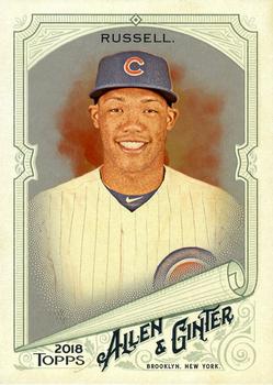2018 Topps Allen & Ginter - Silver Glossy #283 Addison Russell Front