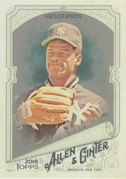 2018 Topps Allen & Ginter - Silver Glossy #341 Rickey Henderson Front