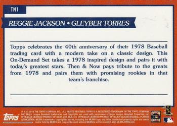2018 Topps On-Demand Inspired By '78 - Then & Now #TN1 Reggie Jackson / Gleyber Torres Back